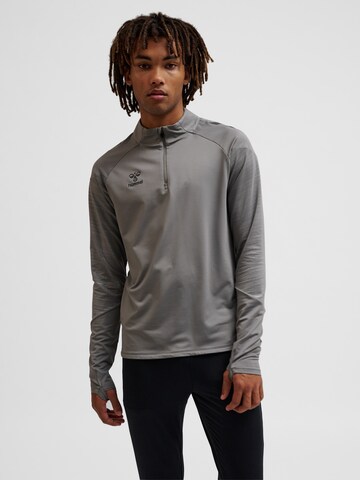 Hummel Sportsweatshirt 'Pro' in Grijs: voorkant