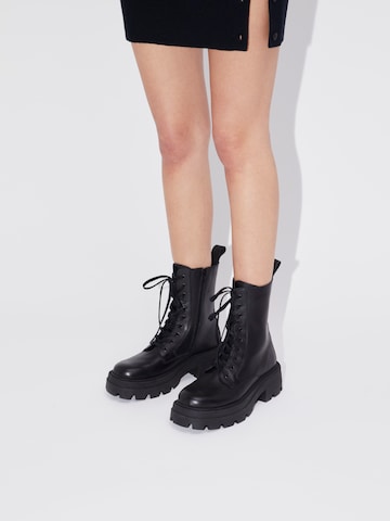 LeGer by Lena Gercke Lace-Up Ankle Boots 'Charlie' in Black