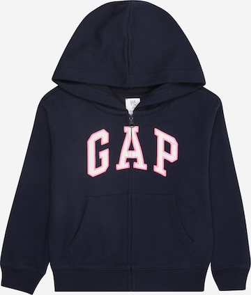 GAP Tepláková bunda - Modrá: predná strana