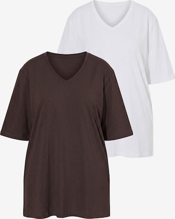 Ulla Popken Shirt in Braun: Vorderseite