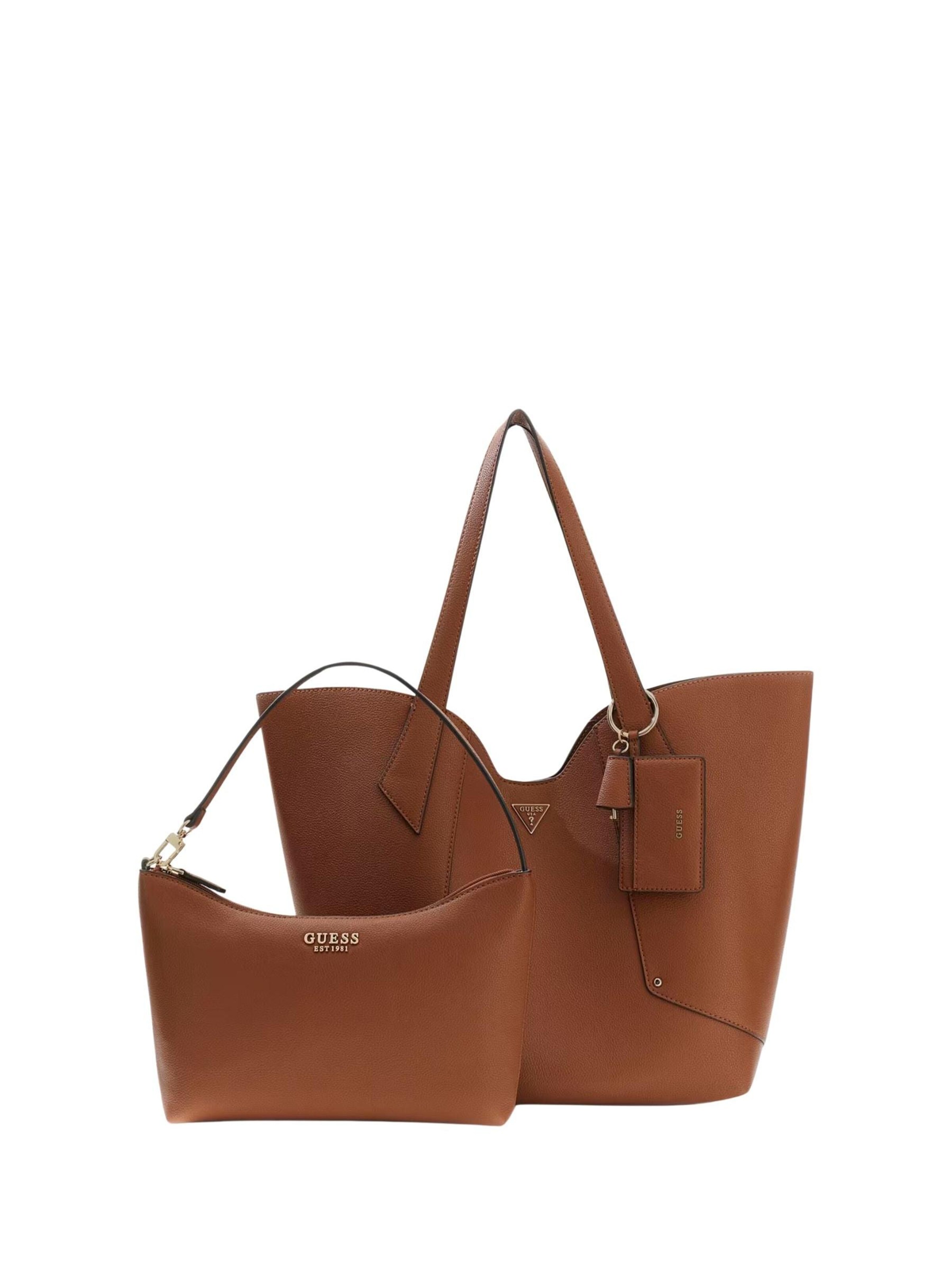 Sac à bandoulière GUESS en marron : devant