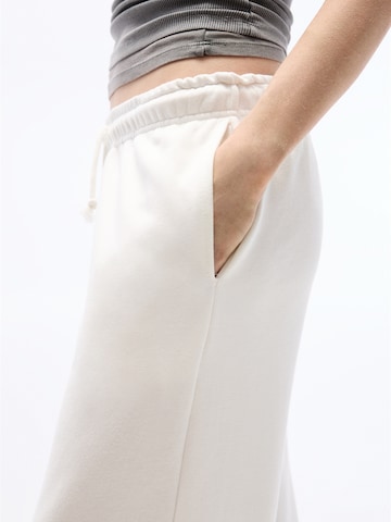 Pull&Bear Wide Leg Hose in Grau