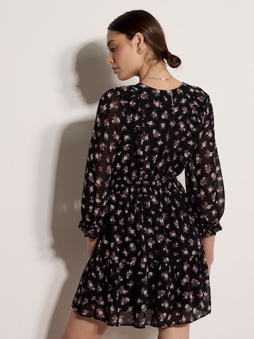 Apricot Jurk ' Chiffonkleid mit Blumenmuster ' in Roze