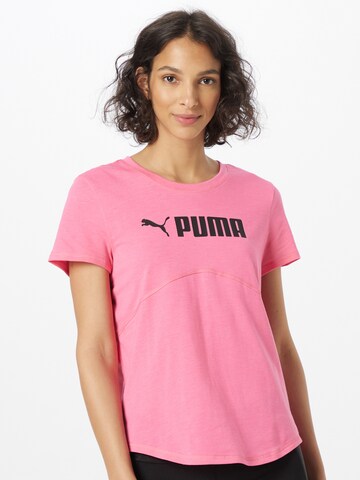 PUMA Λειτουργικό μπλουζάκι 'Fit Heather Tee' σε ροζ: μπροστά