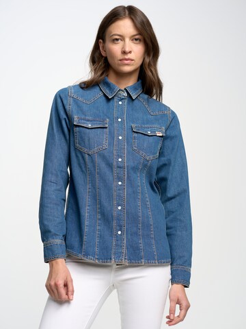 BIG STAR Blouse 'Western' in Blue: front