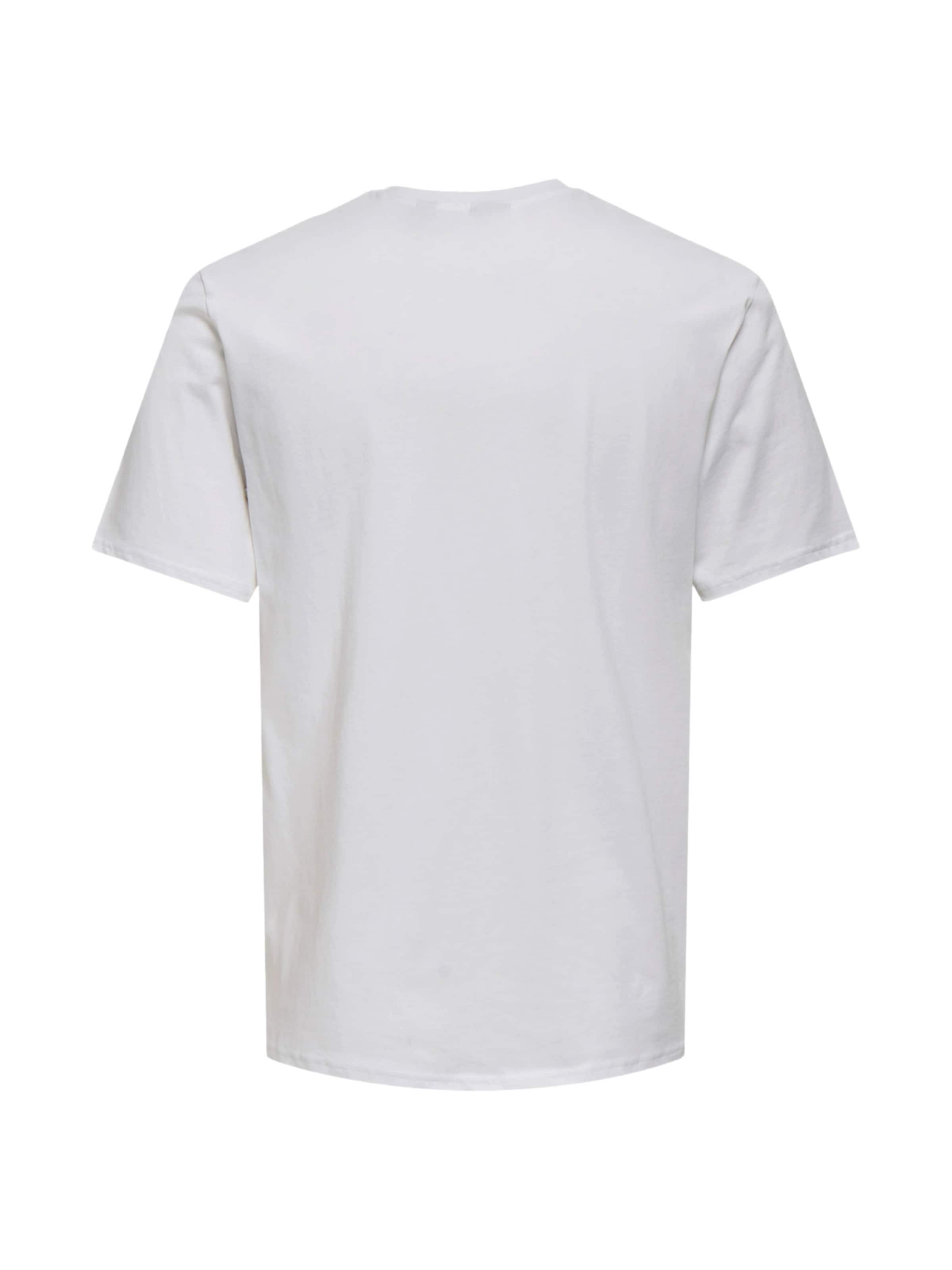 Maglietta 'Mass Parisien' di Only & Sons in bianco