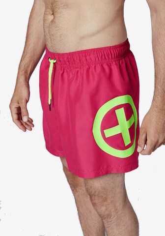 CHIEMSEE Athletic Swim Trunks in Pink: front