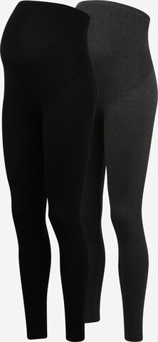 Skinny Leggings 'Julia' de la petit amour pe gri: față