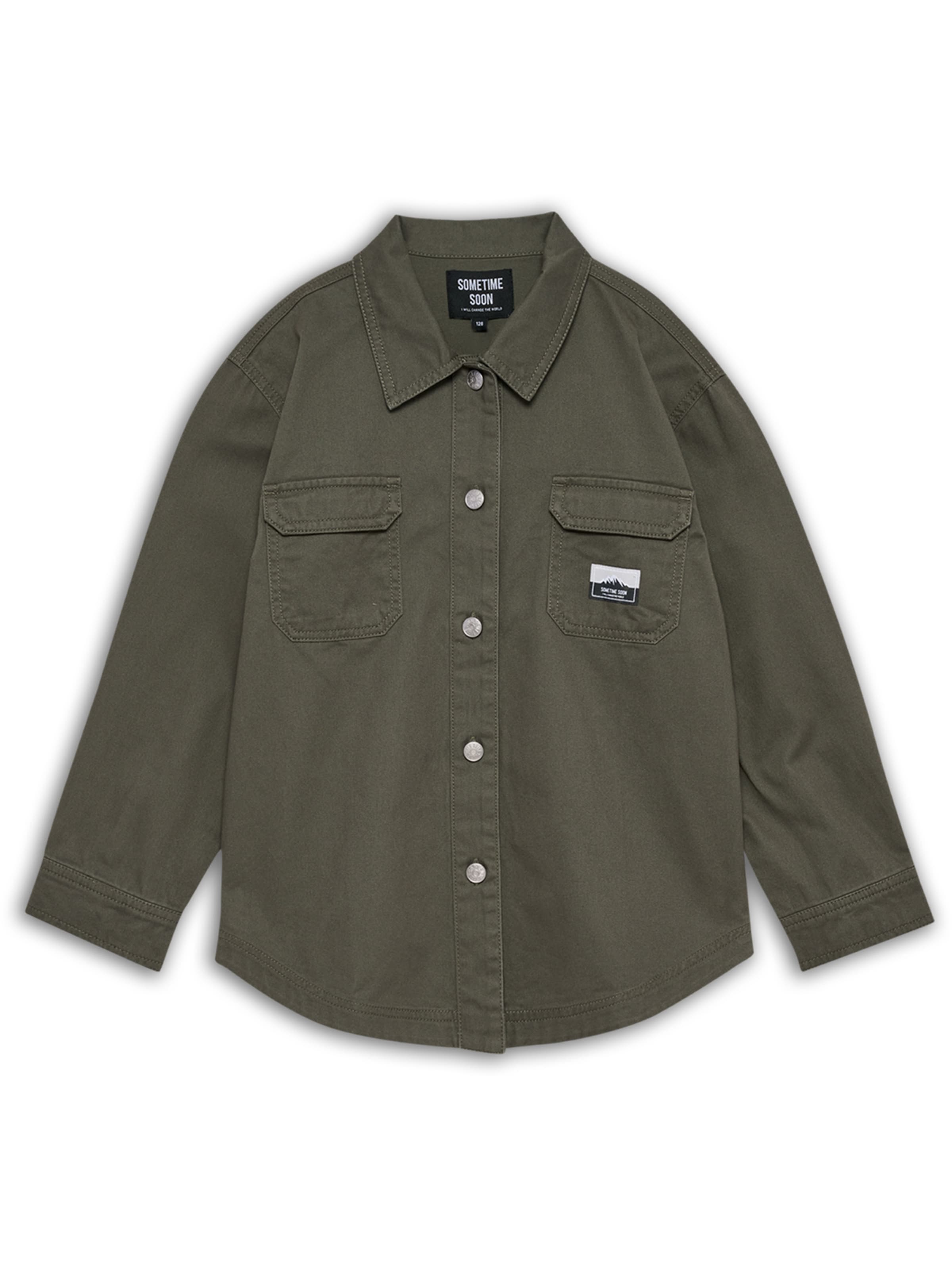 SOMETIME SOON Regular fit Overhemd in Groen: voorkant