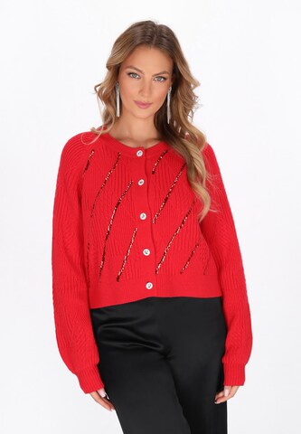 faina - Cárdigan en rojo: frente