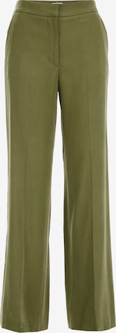 WE Fashion Wide leg Broek in Groen: voorkant