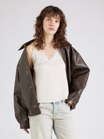 Top 'Rosie' di ABOUT YOU in bianco: frontale