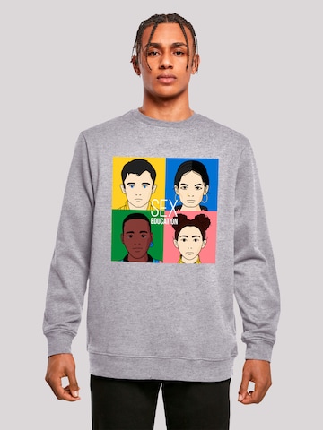 F4NT4STIC Sweatshirt 'Sex Education  Netflix TV Series' in Grey: front