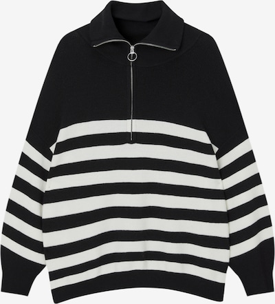 Pull&Bear Pullover in schwarz / weiß, Produktansicht