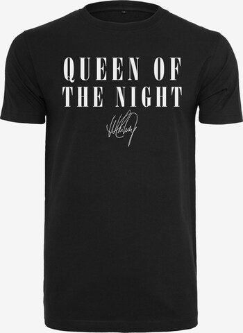 Merchcode Shirt 'Whitney Queen Of The Night' in Zwart: voorkant