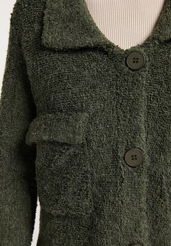 Cardigan taddy en vert