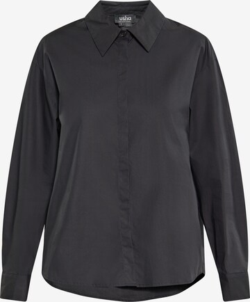 usha BLACK LABEL Blouse in Zwart: voorkant