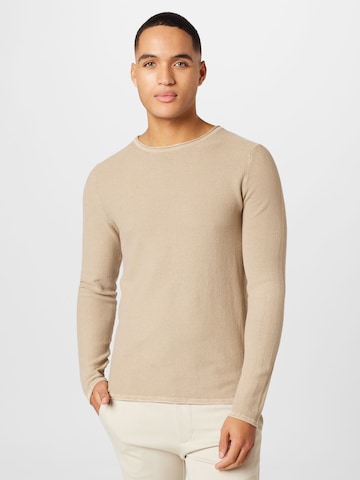 JACK & JONES Sweater 'SYLVEST' in Beige: front