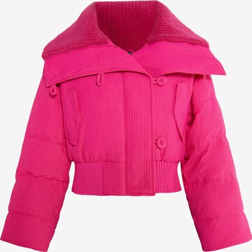 Veste d’hiver faina en rose : devant