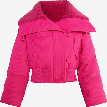 Veste d’hiver faina en rose : devant