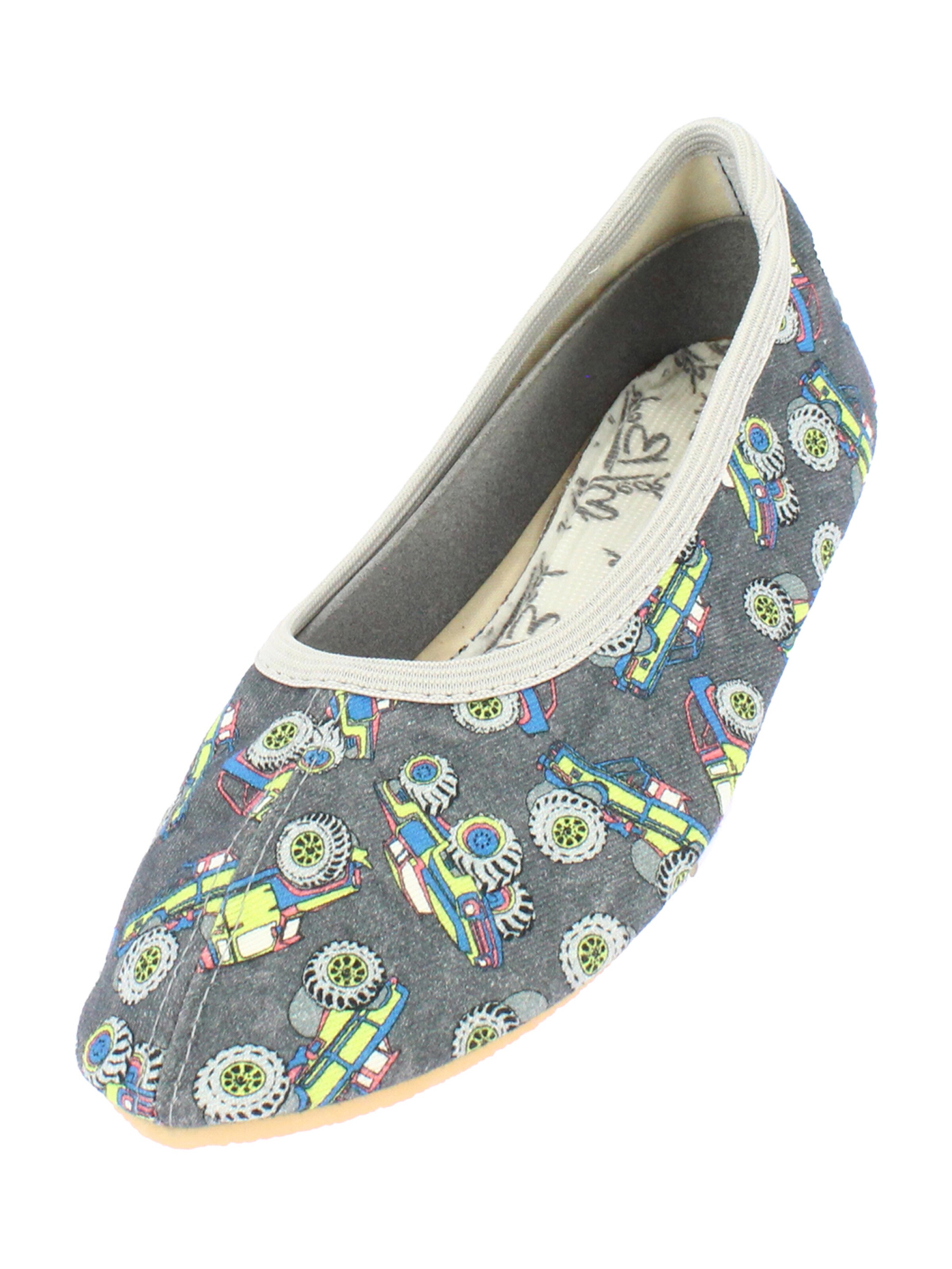 BECK Slipper 'Monster Cars' in Grey: front