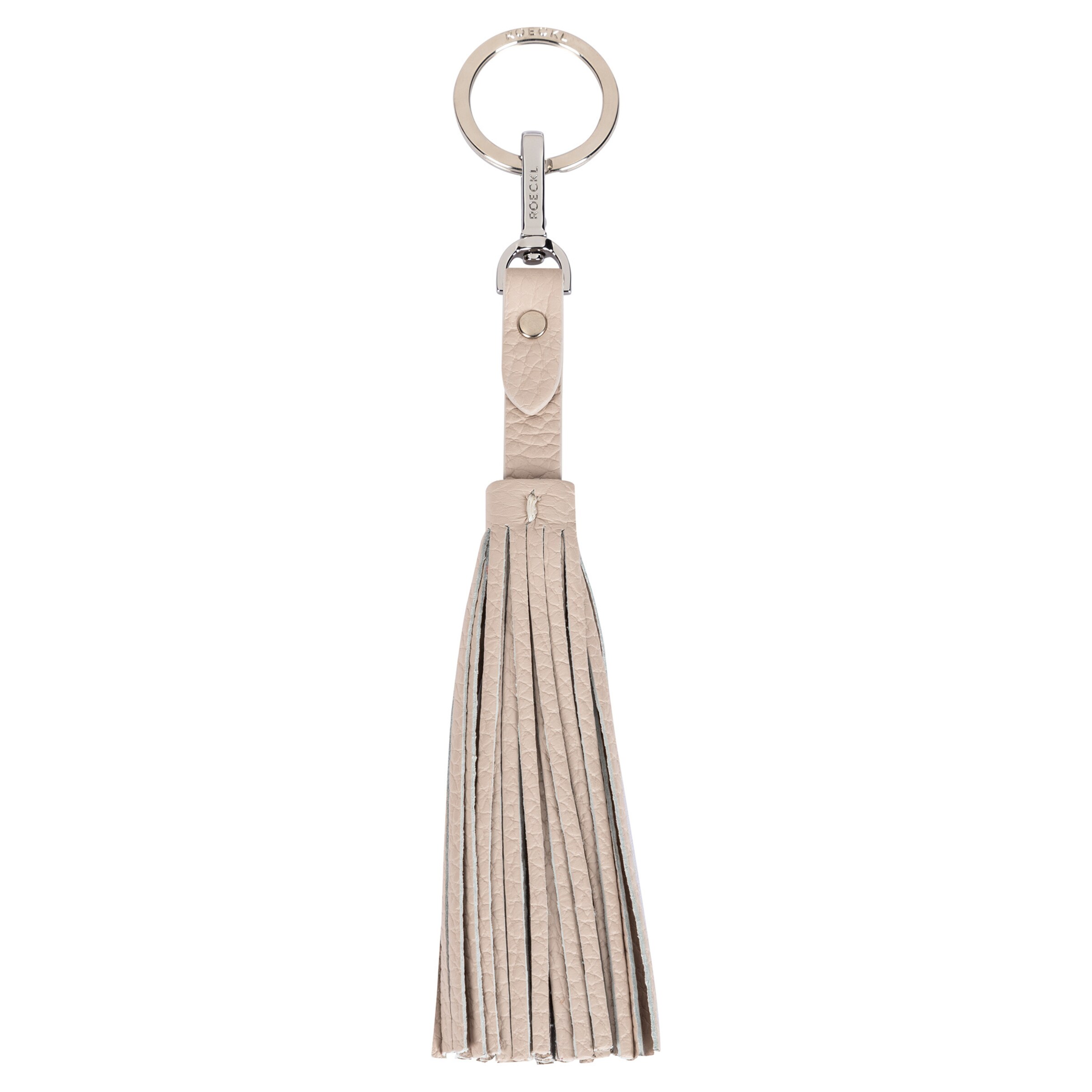 Roeckl Key Ring 'TESSEL' in Beige: front