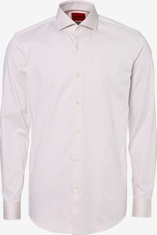 HUGO Button Up Shirt 'Kason' in Beige: front