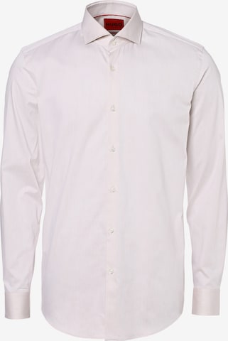 HUGO Red Button Up Shirt 'Kason' in Beige: front