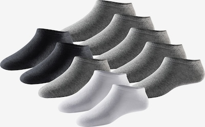 SCHIESSER Füßlinge ' Bluebird ' in grau / schwarz / weiß, Produktansicht