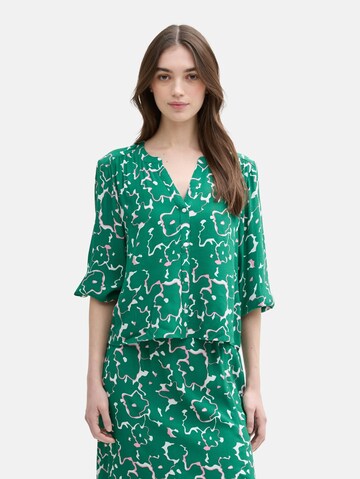 TOM TAILOR DENIM Bluse in Grün: Vorderseite