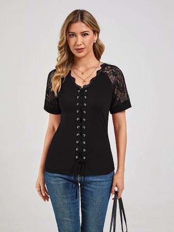 LapaPlus Top in Zwart: voorkant