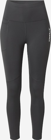 Skinny Pantaloni per outdoor di ADIDAS TERREX in nero: frontale