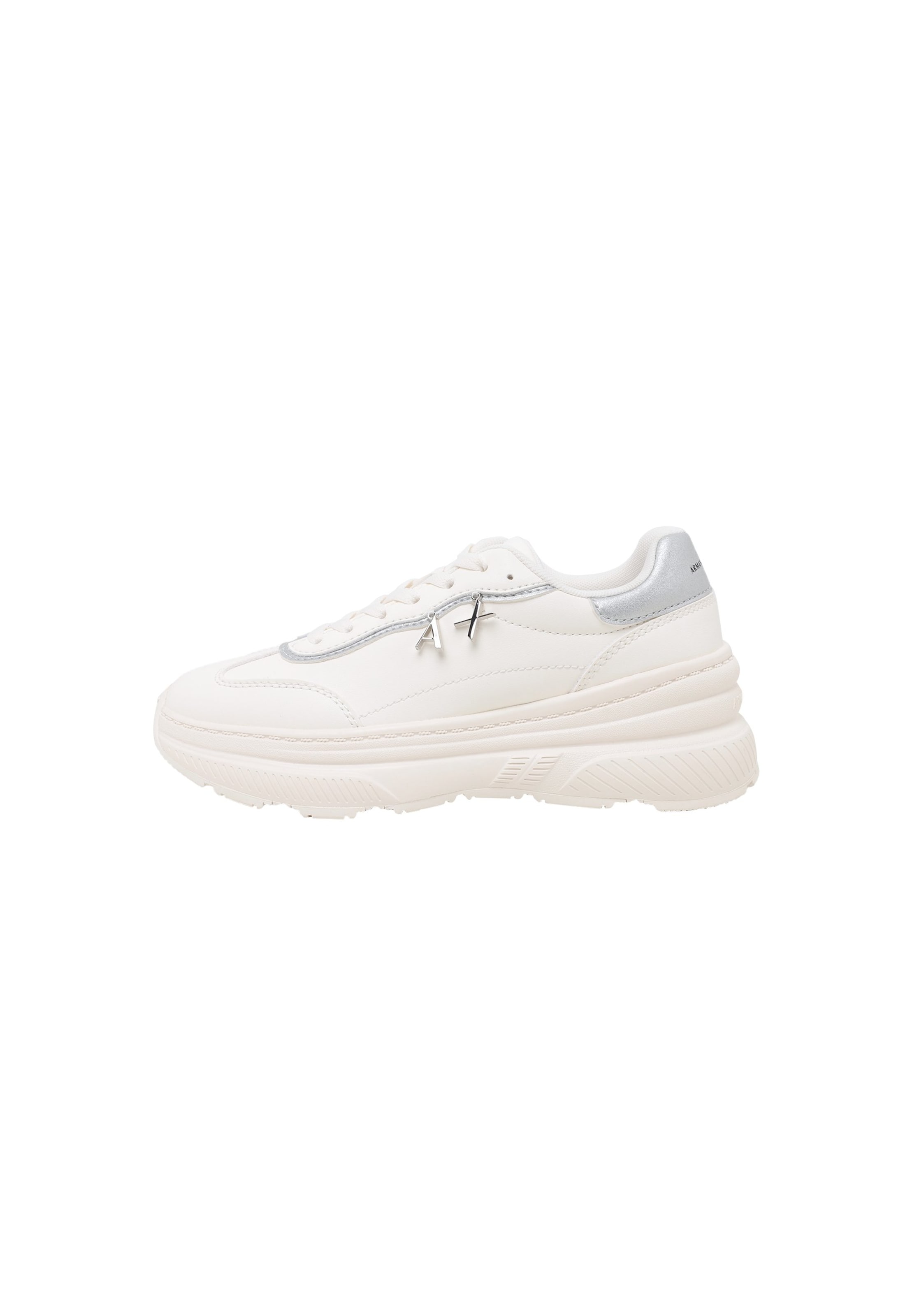 ARMANI EXCHANGE Baskets basses en 36 en argent / blanc cassé, Vue avec produit