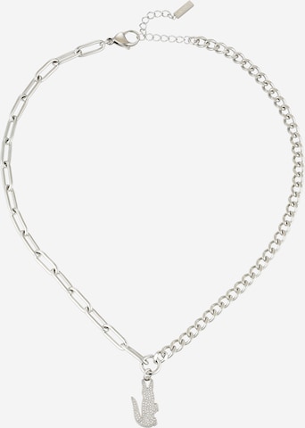 LACOSTE Necklace 'CROCODILE' in Silver: front