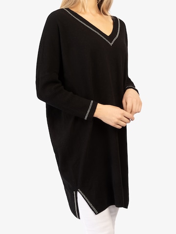 Rainbow Cashmere Knitted dress in Black