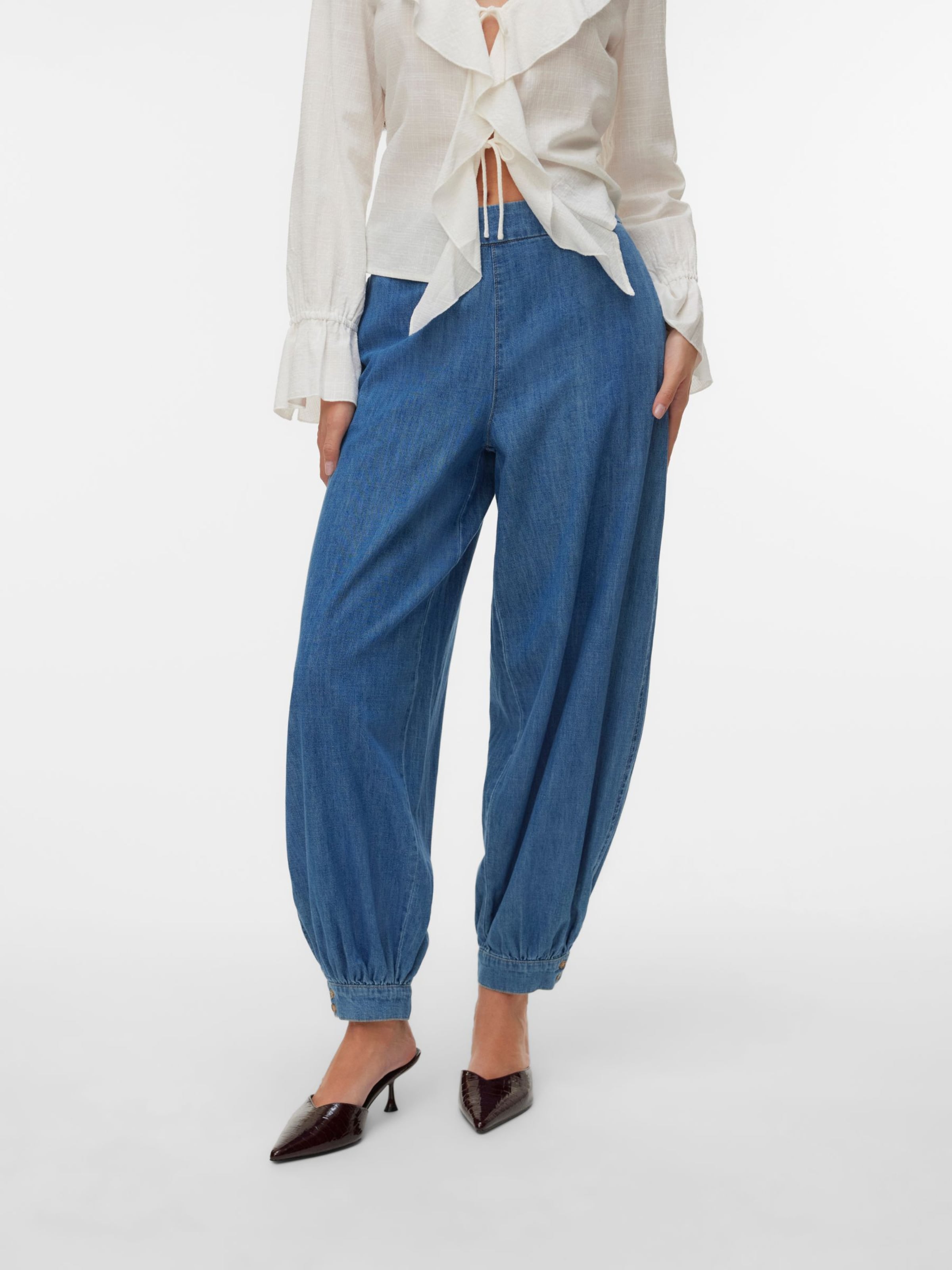 VERO MODA Regular Broek 'VMZELENA' in Blauw