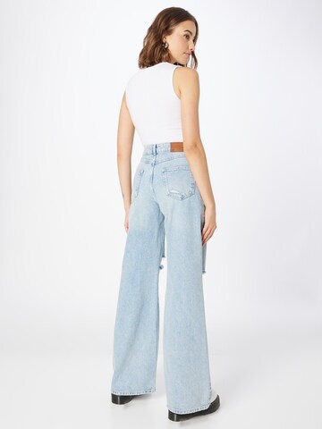 UNITED COLORS OF BENETTON Wide Leg Jeans in Blau