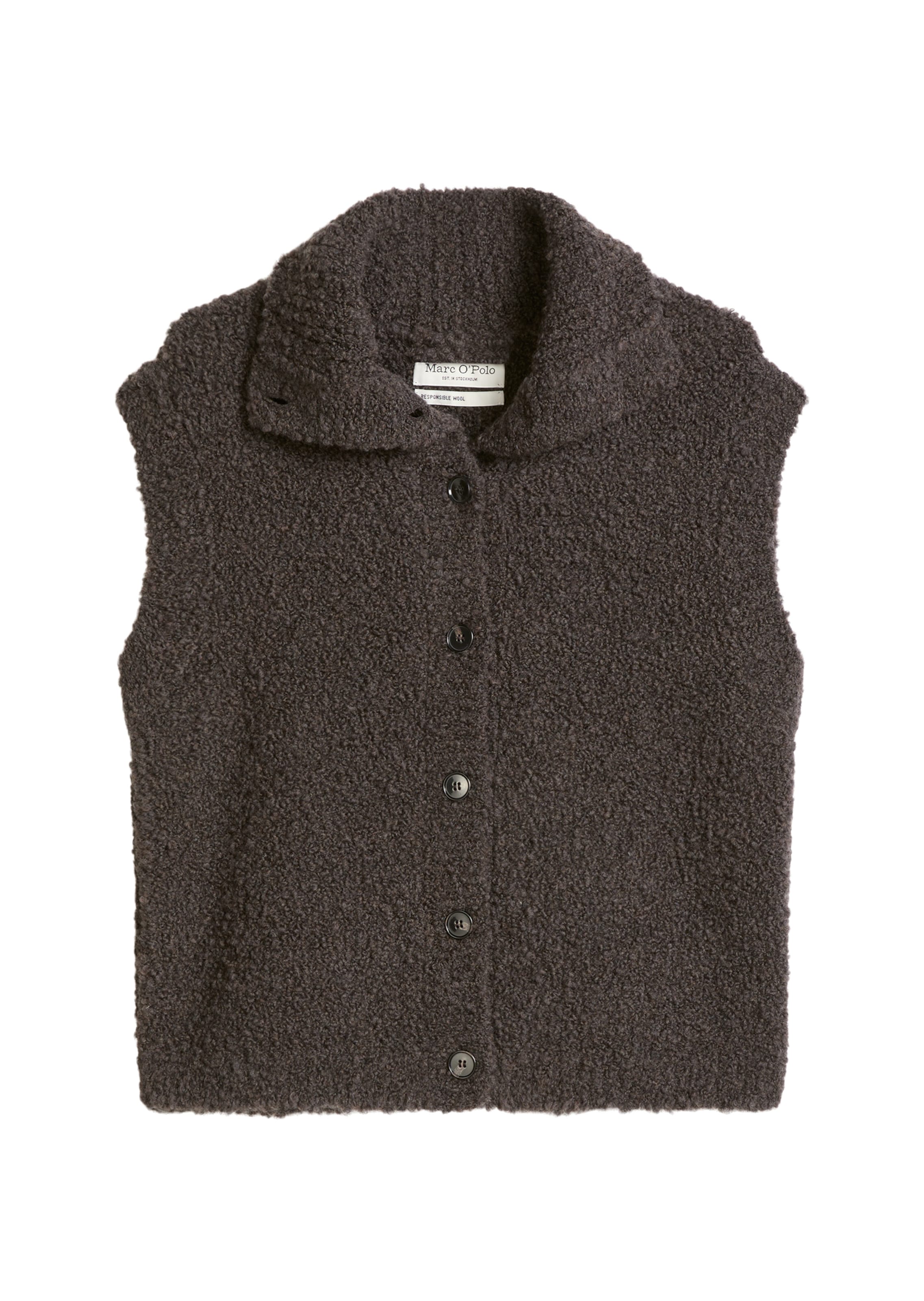 Marc O'Polo Gebreid vest in Bruin: voorkant