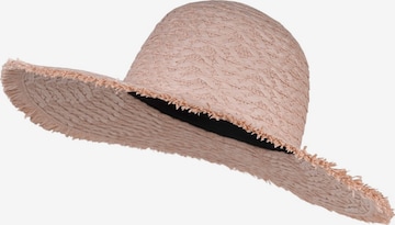 styleBREAKER Hut 'Papierstroh Sonnenhut Geflochten' in Pink: Vorderseite