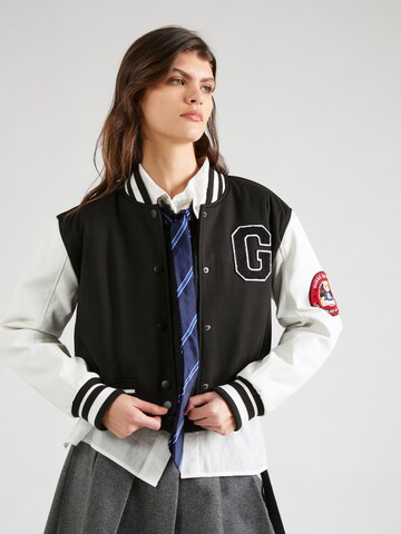 GUESS Prechodná bunda 'Bear Varsity' - Čierna: predná strana