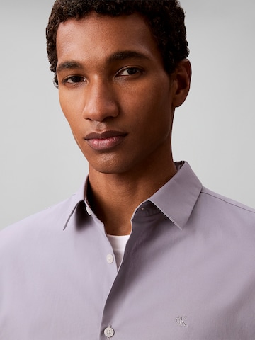 Calvin Klein Slim fit Button Up Shirt in Grey