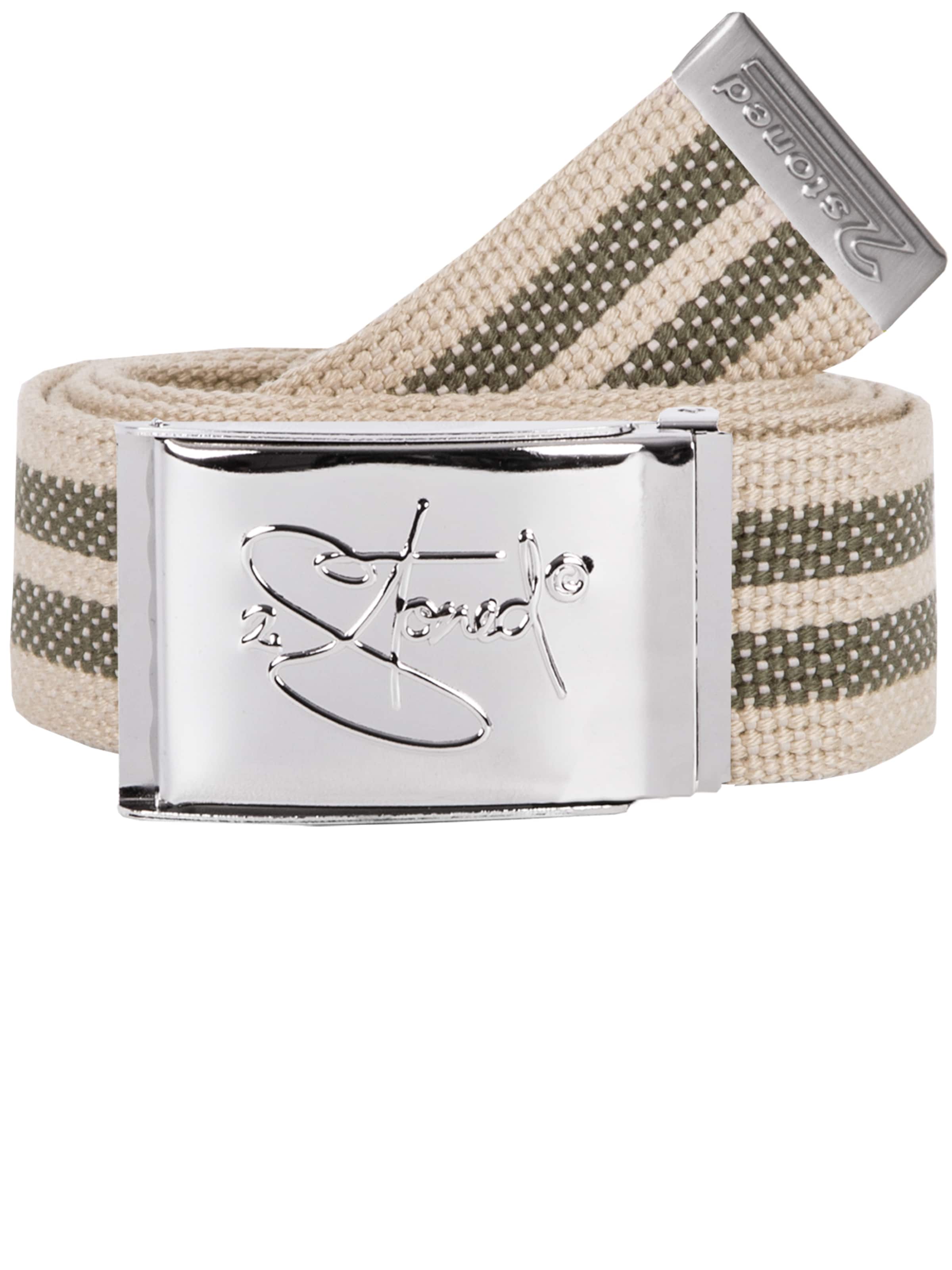 2Stoned Belt 'Classic Chrom Bottle-Opener' in Green: front