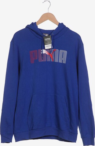 PUMA Sweatshirt & Zip-Up Hoodie in XL in Blue: front
