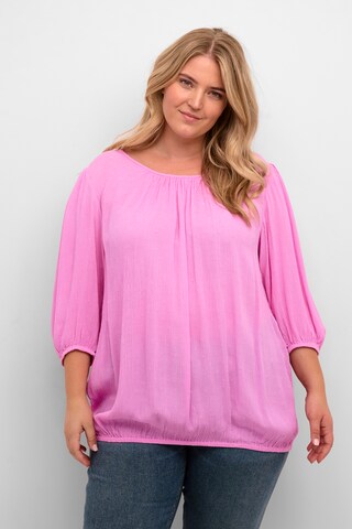 KAFFE CURVE Blouse 'Wilina' in Purple: front