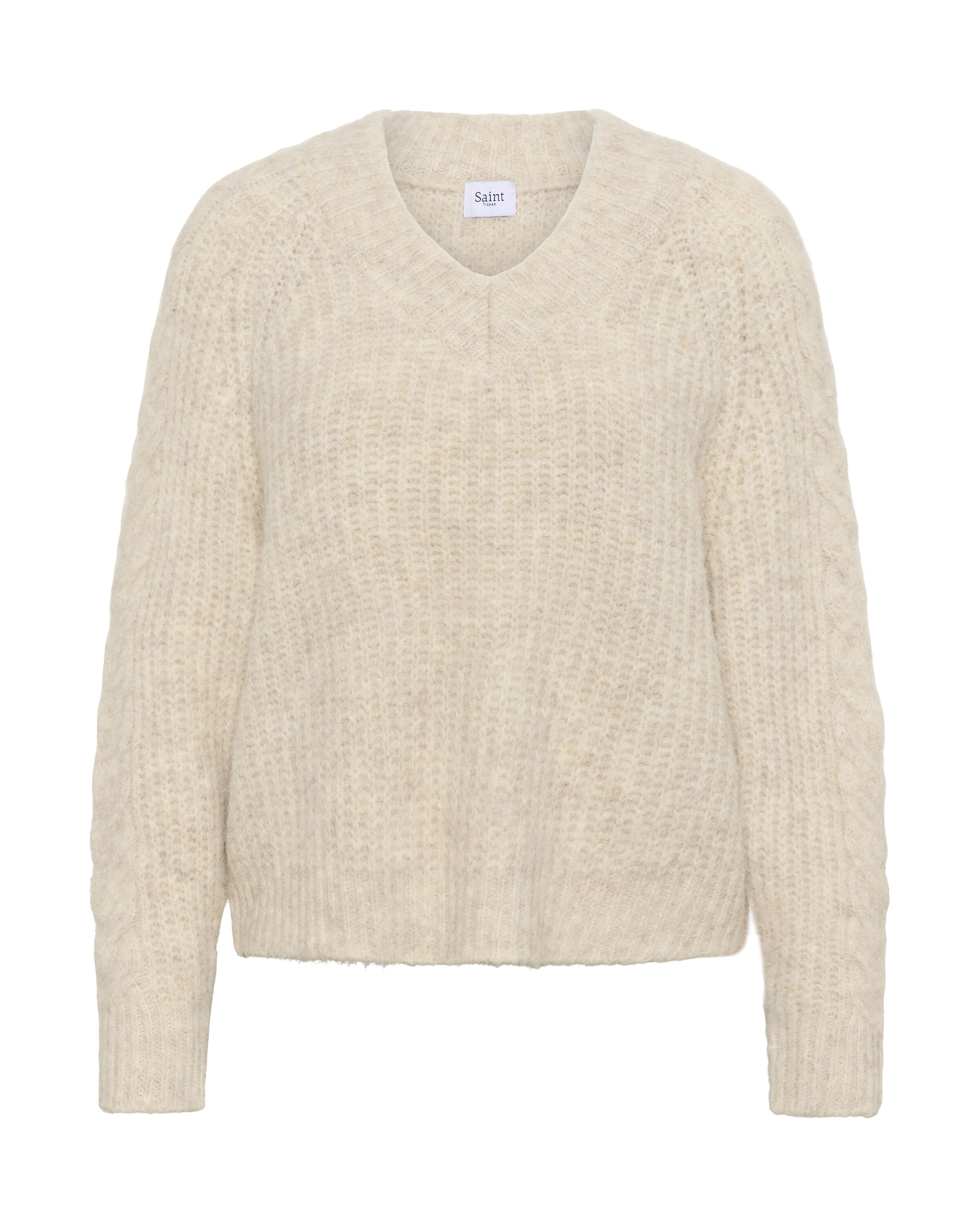 SAINT TROPEZ Pullover 'MandaSZ' in Beige: Vorderseite