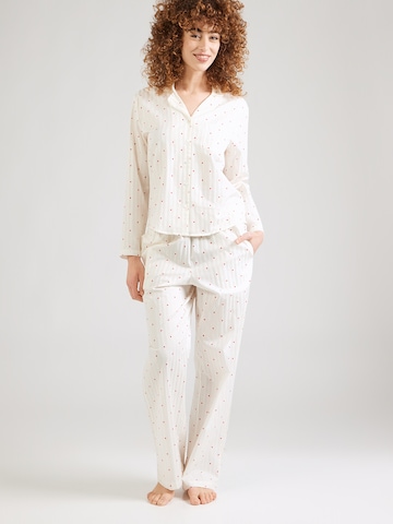 Hunkemöller Pižama | bela barva: sprednja stran