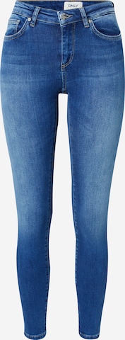 Skinny Jean 'YASMIN' ONLY en bleu : devant