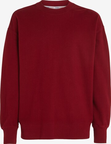 Sweat-shirt Tommy Jeans en rouge : devant