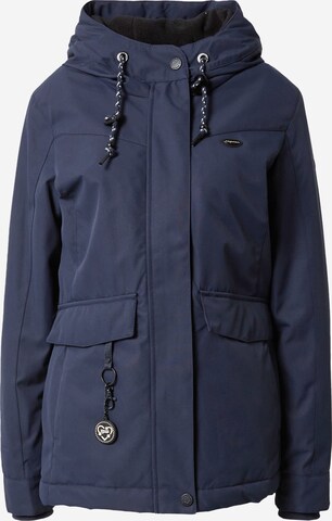 Ragwear Between-Season Jacket 'JAZMIN' in Blue: front