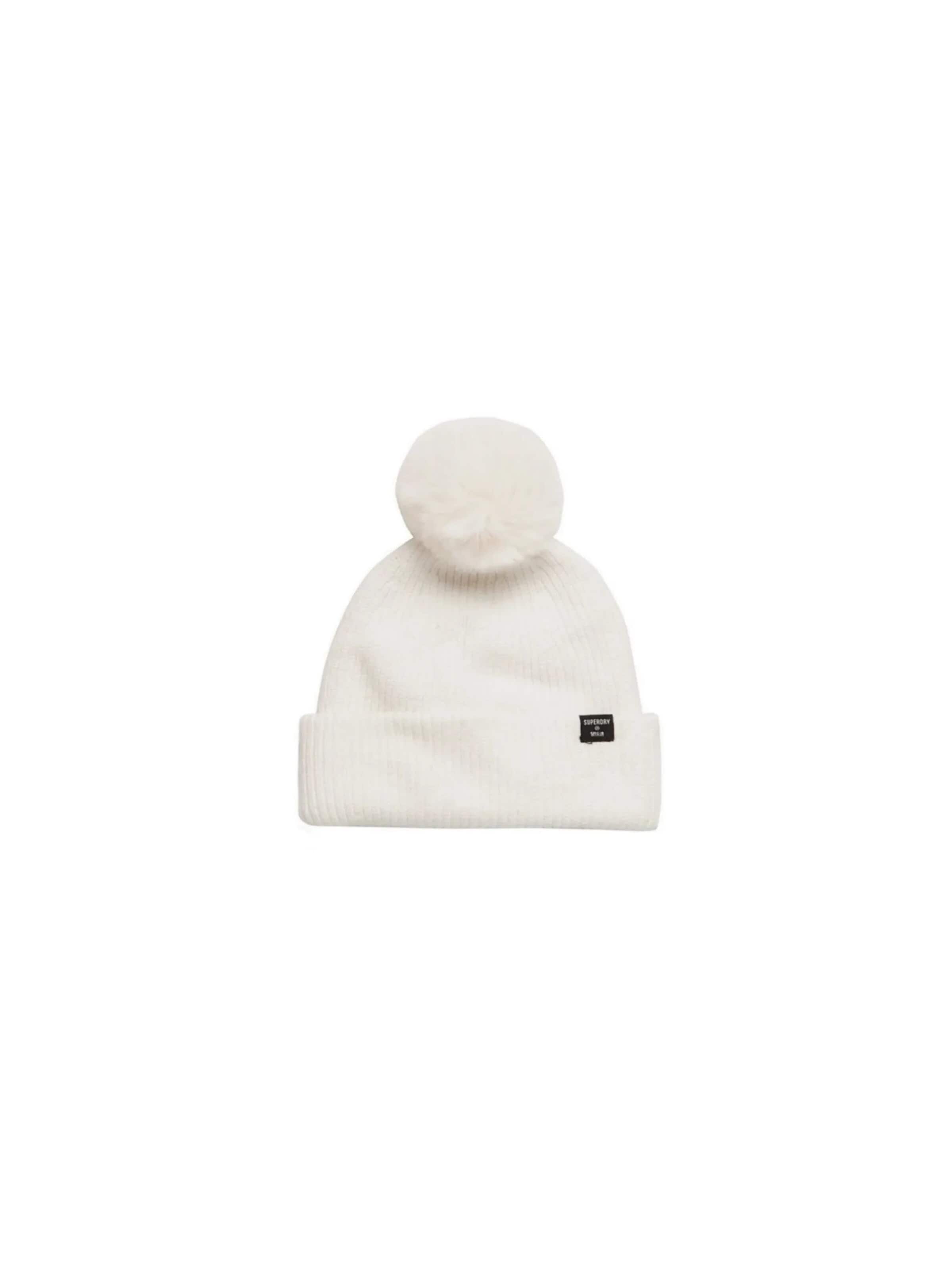 Berretto 'heritage ribbed' di Superdry & Co in bianco: frontale